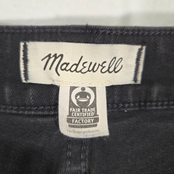 MADEWELL Hi-Rise Magic-Pockets CURVY SKINNY FLARE Black Jeans Women's Size 32. - Picture 11 of 17